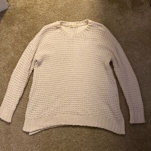 White chenille sweater